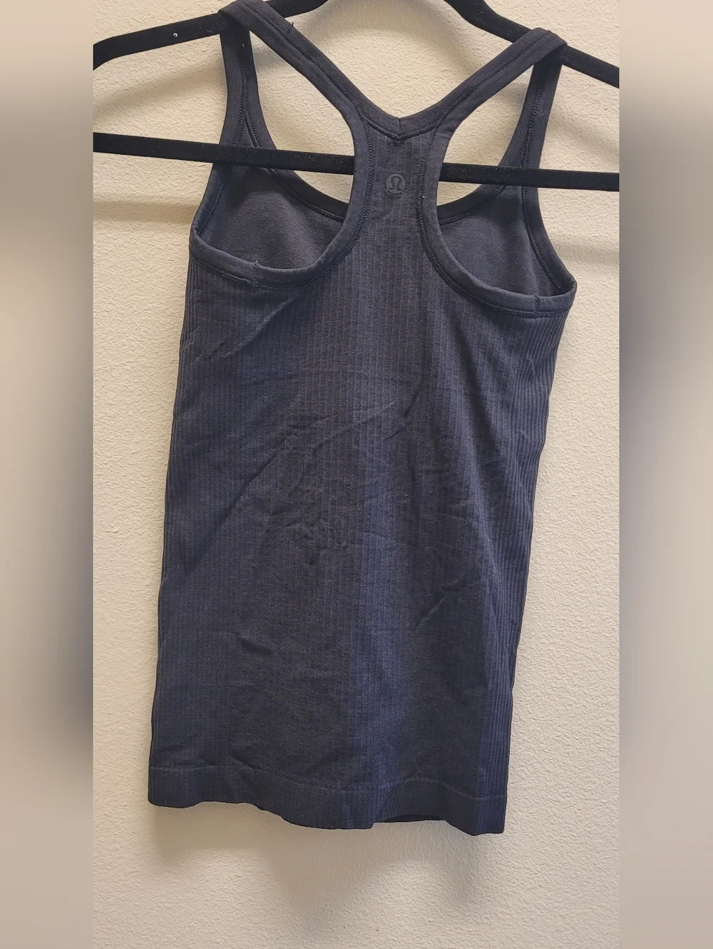 Lululemon Ebb Black Tank top Ribbed Racerback XS Teen - Picture 2 of 7